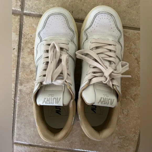 Autry White and Tan Sneakers - Picture 3 of 5